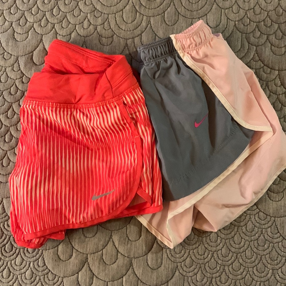 Two Pairs Girls Nike Shorts Size Small